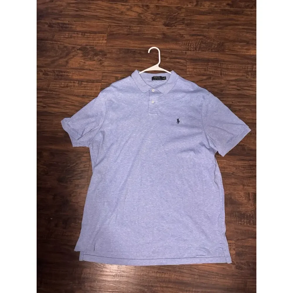 POLO by RALPH LAUREN Polo Blue Shirt Mens Pony Logo Golf Sz:XL